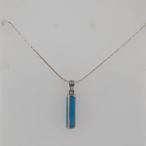 925 Silver Chain with Turquoise Pendant.
